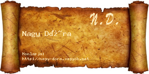 Nagy Dóra névjegykártya